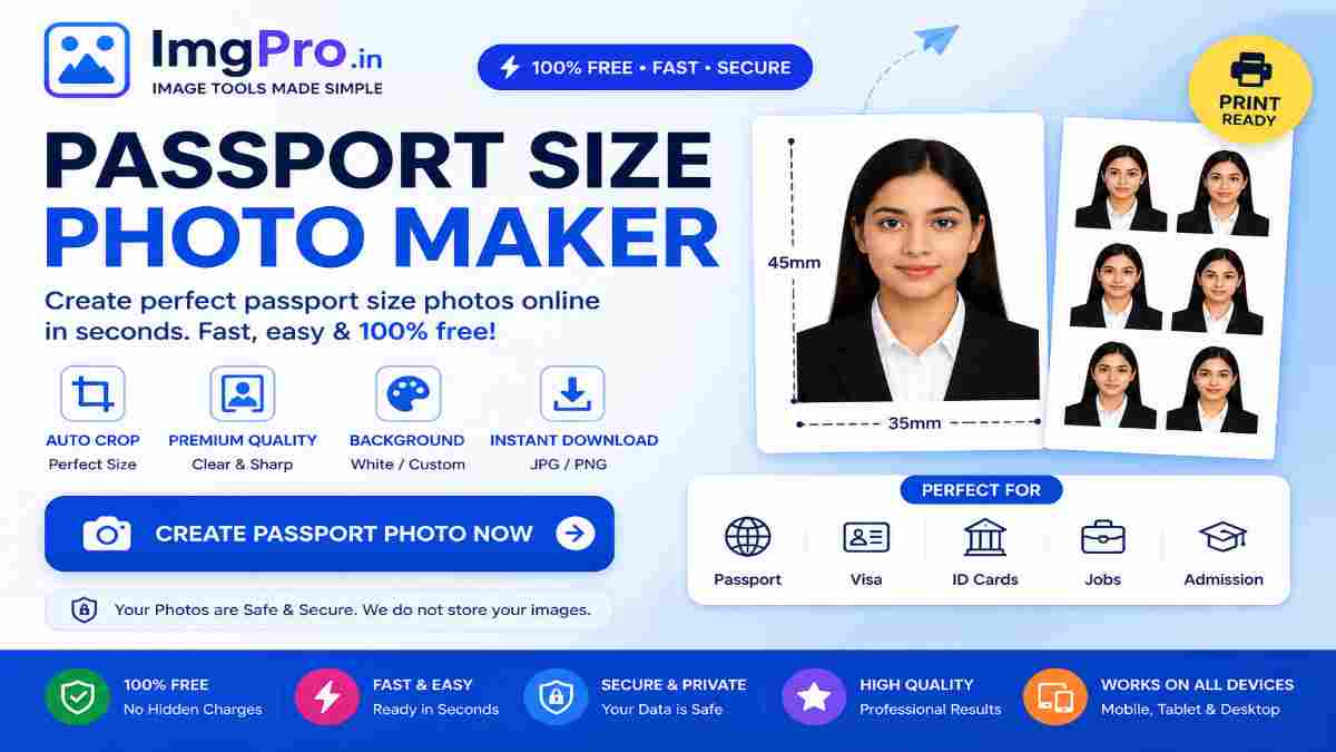 Passport Size Photo Maker Online Tool